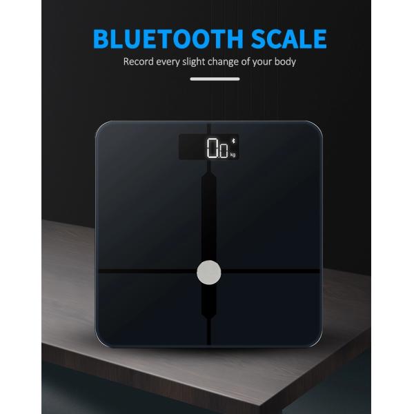 Square ITO Glass Platform Smart Bluetooth Body Analyser Scale