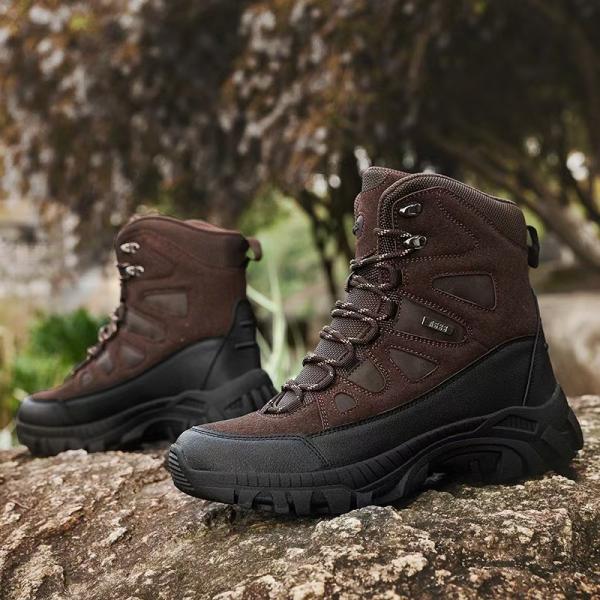 Durable Military Tactical Boots Brown Hiking Combat Boots Breathable