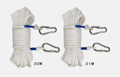 Wear Resistant Free Diving buoy , White Safety 8mm nylon Line Rope Easy Operation