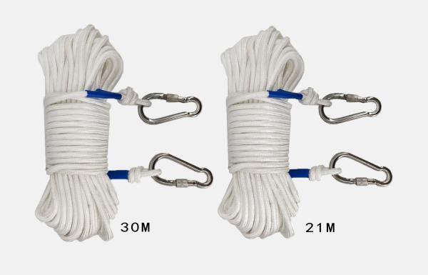Wear Resistant Free Diving buoy , White Safety 8mm nylon Line Rope Easy Operation