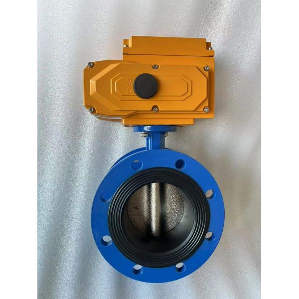 2in15in Explosion-proof Electric PTFE-lined  Butterfly Valve with Hard Sealing Carbon Steel Flange DC24VAC110V220V380V