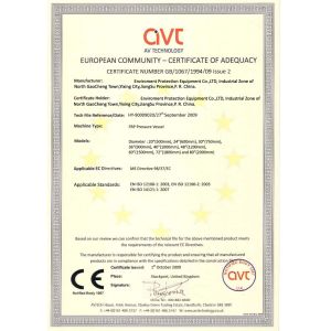 Guangzhou Jieming Water Treatment Equipment Co., Ltd. Сертификации