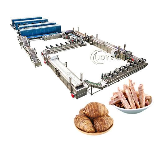 58 kw Linha de batatas fritas automática para fazer máquinas de batatas fritas congeladas doces