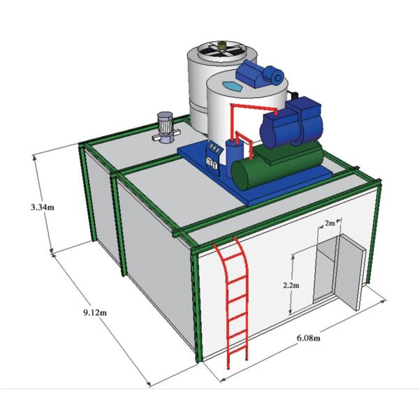 3kw Industrial Commercial Block Ice Machine 10 ton For Food Frozen