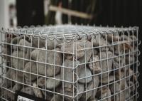 Gabions de maillage soudé par fil de zinc de revêtement de PVC pour la décoration intérieure de yard de Chambre