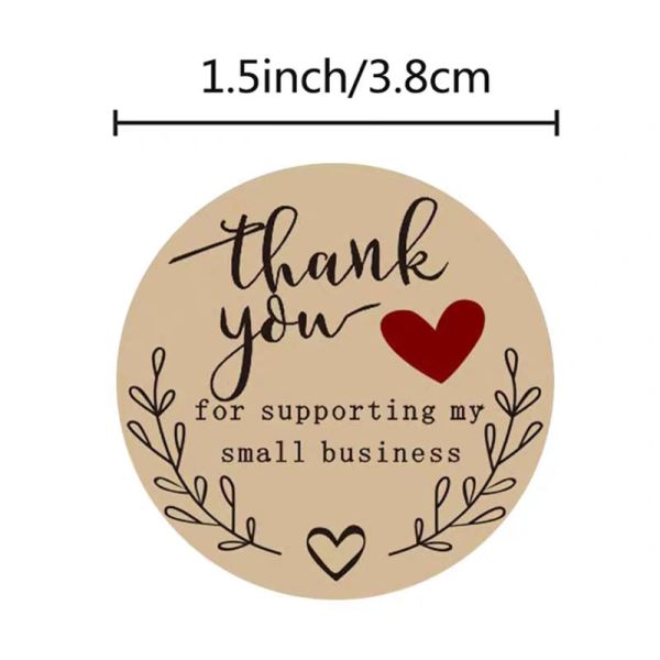 Custom Printing Gestures Floral Thank You Sticker Labels Rolls For ordering