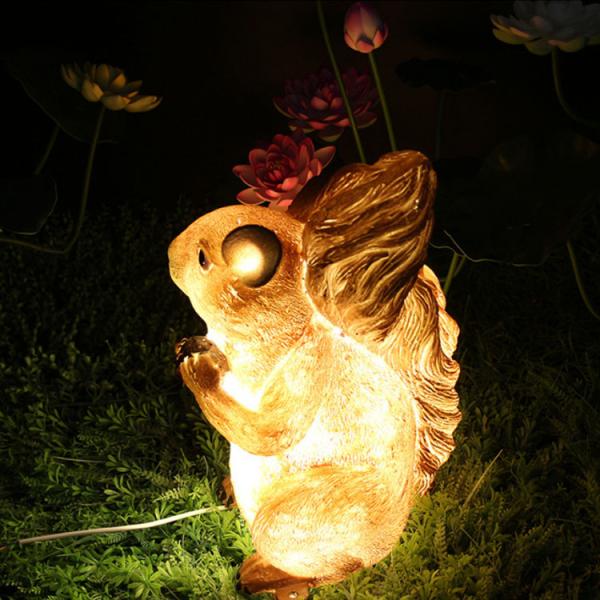 LED Squirrel Modeling Lights Resin Landscape Translucent Animal Outdoor Waterproof Park Landscape Lamp
