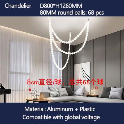 Postmodern Denmark Hotel Engineering Glass Lighting Clothing Store Cafe Showroom Long Chandelier(WH-NC-87)