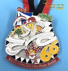 Filling Color Silver Metal Sports Medal Custom School Carnival Wearable With