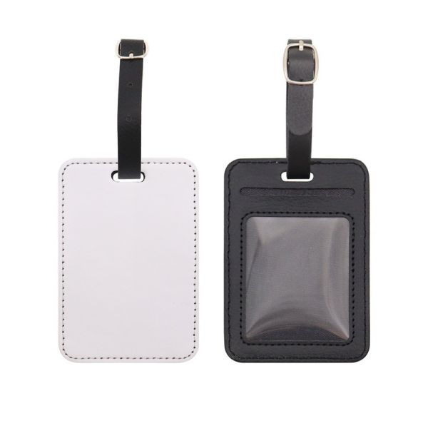 PU Leather Sublimation Luggage Tag Blanks Custom Bag Tags