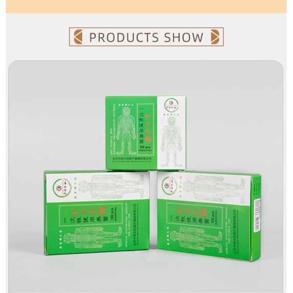 100pcs Zhongyan Taihe Disposable Acupuncture Needles Red Copper Ring Handle