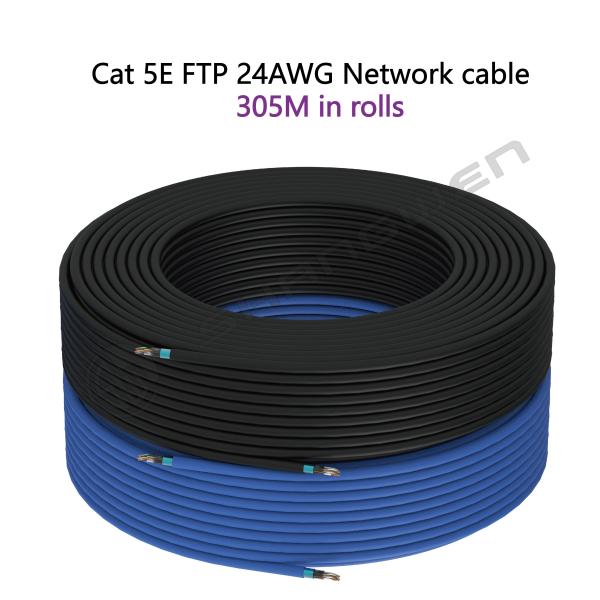Cat5e FTP Ethernet Network Internet Patch Cord Cable RJ45 24AWG 4P 4pair CE UL Multiple Copper Twist Soft CCA BC Conductor