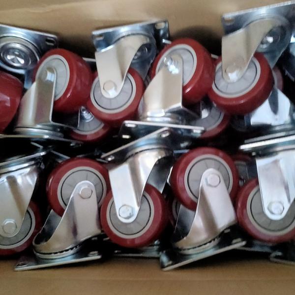 3 Inch Medical Casters 275lbs Loaded Capacity 76*61mm Bolt Hole Spacing