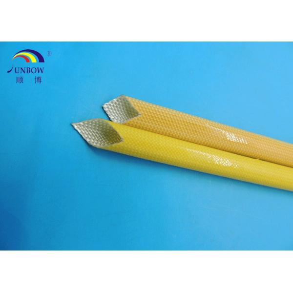Heat Resistance F Grade Motor Fiberglass Braided Sleeving with PU Resin Coated