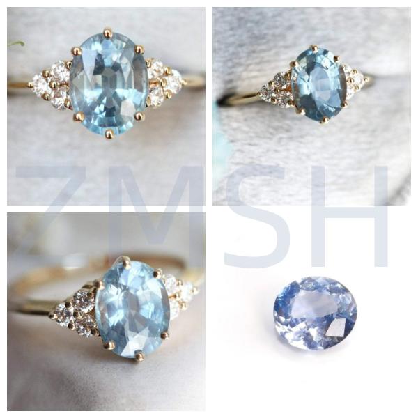 Небесно-синий искусственный сапфировый ряд кристаллический драгоценный камень светло-синий для украшения ювелирные изделия