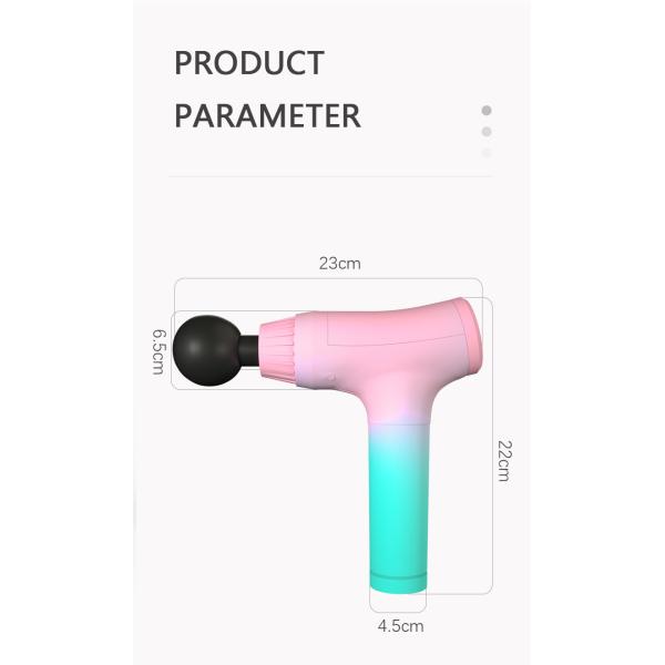 Перезаряжаемый беспроводной пистолет для глубокого массажа тканей 1200–2800 об/мин