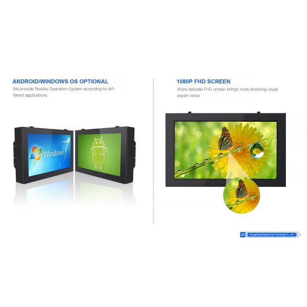 MJK 43 Inch Wall Mount Indoor/Outdoor LCD Digital Poster Touch Screen Animation OEM Customizable Elevator Advertising Display