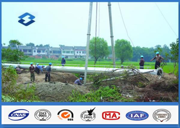 Hot Roll Steel Metal Utility Poles , 345Mpa Min Yield Stress Electrical Poles And Towers
