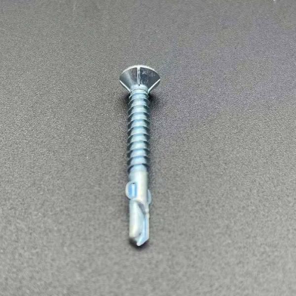 Flat Head Self Drilling Screw with 0.125 Inch Head Height for Building Applications and OEM Customized Service