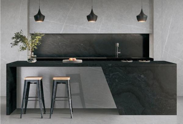 1600x3200mm Galaxy Gray Sintered Stone Slab Matt Floor Tile