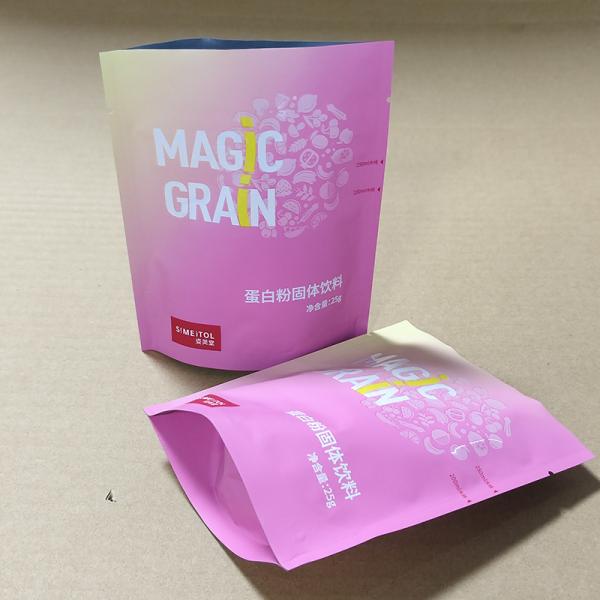Sacs en poudre de protéines sur mesure 115 mm Stand Up Food Grade Eco-friendly
