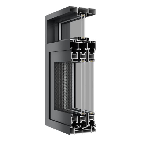 Regular Design Double Glass Mosquito Insulated Smooth Aluminium Exterior Sliding Window