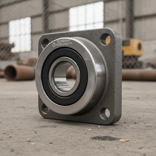 Oem Package Flanged Bearing Housing Featuring Rubber Seal and Metal Shield Designed for Performance in Harsh Environments