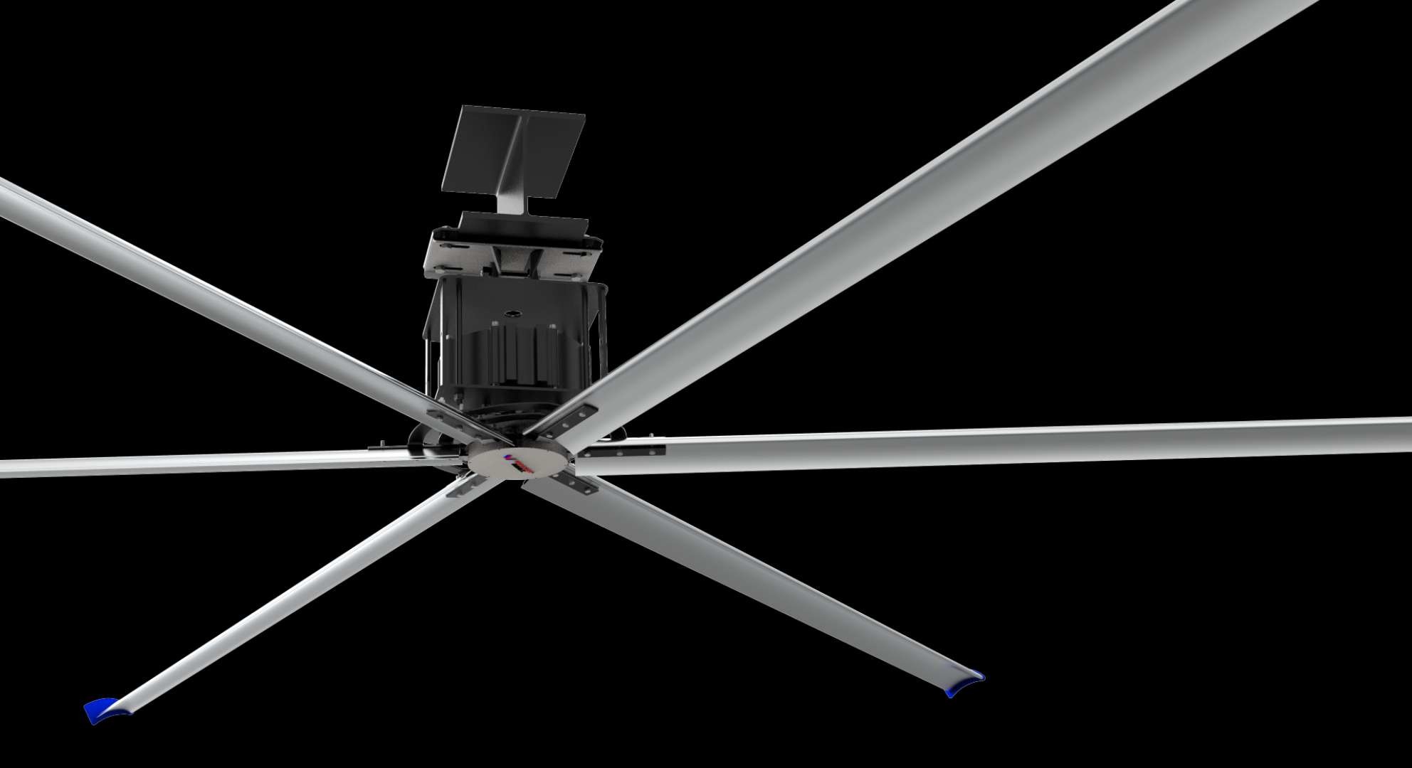 Проветрите том 14500m3/Min 1,5 KW типа безредукторной передачи вентиляторов HVLS промышленного