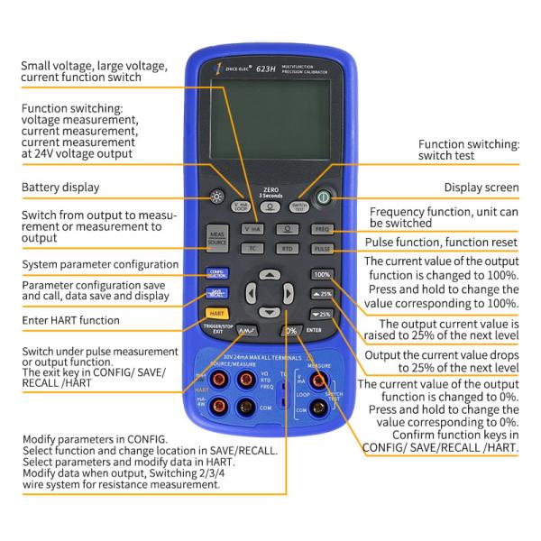 LCD Display Multifunction Process Calibration Calibrator for Accurate Measurements 610g