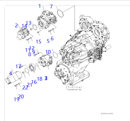 WA470-6 Main Hydraulic pump for komatsu Excavator spare parts 708-1W-00010 708-1W-00961 Axial Piston pump