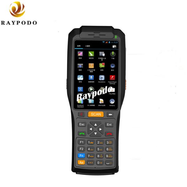 QR Code Handheld Barcode Scanner 4'' 4G Bluetooth 4.0 With NFC RFID Printer Bulit In