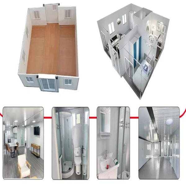 Modern Design Prefabricated House Villa for Holiday 2 Bedrooms Expandable Container