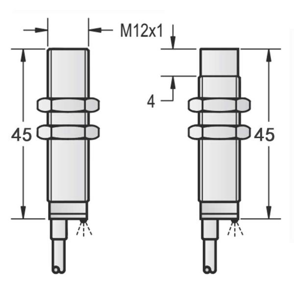 M12 датчик близости M12 Swtich DC 10-30V цилиндрический индуктивный с типом кабеля