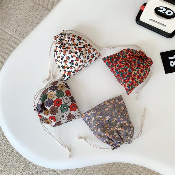 Custom Logo Print Canvas Cotton Jewelry Pouch Drawstring Shoe Bag for Fashion Style