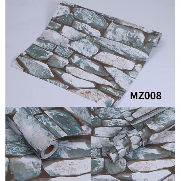 Tapis peint en vinyle en PVC 3D ignifuge Auto-adhésif Tapis peint en brique lavable Effets 3D