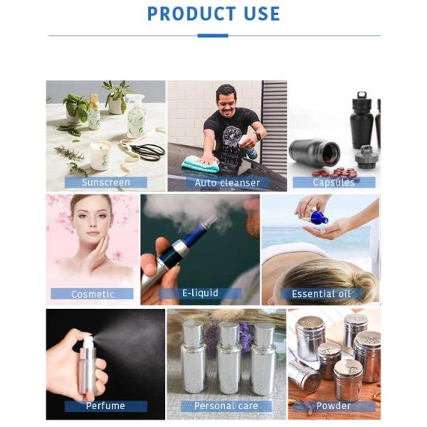 Sliver Color Customized Color Aluminum Bottles Hand Sanitizer Spray Bottle Aluminum Cosmetic Bottles