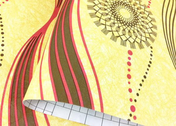 Embossed Vinyl Floral Self Adhesive Wallpaper Mould Proof Water Ink Printing