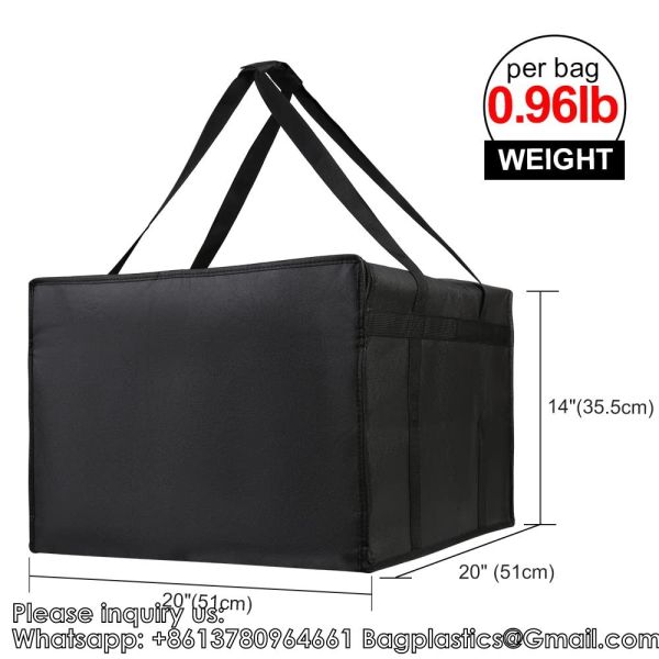 Insulated Pizza Bags For Delivery, Commercial Pizza Warmer Bag, Large Pizza Carrier For Hot And Cold Food, Pizza Delivery Bag, Food Delivery Bag, Insulated Grocery Bags