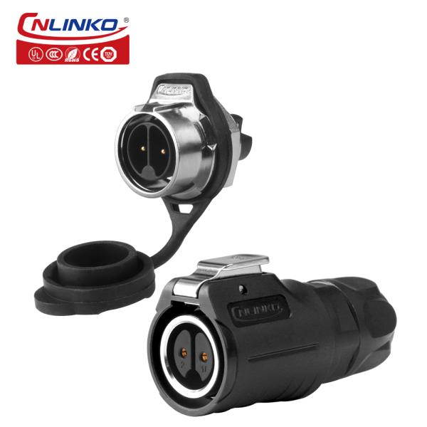 CNLINKO LP16 Industrial Plug and Socket Male Female M16 Round 2 Pin Waterproof Cable Connector