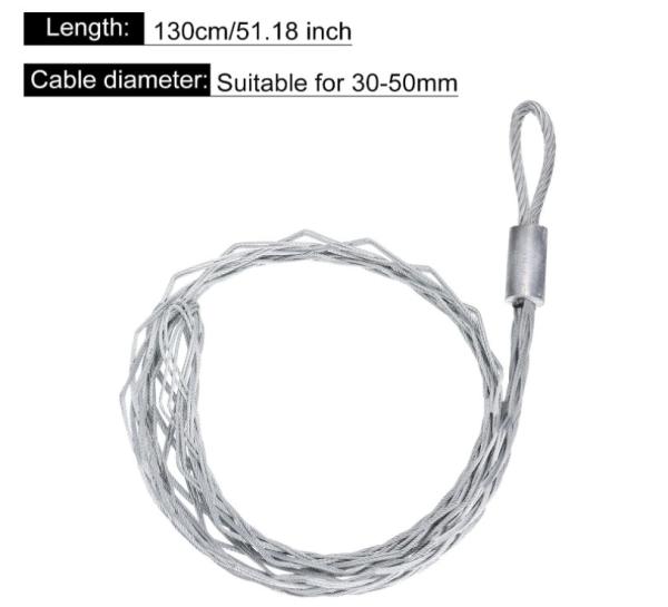 Wire Mesh Puller  Grip Anti-slip Wrap Side Pull Galvanizing Steel Wire Grips Net Cover Smooth(Silver)