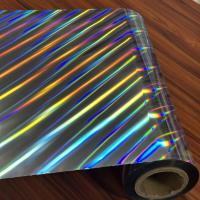 Custom Sized Printable Pillar Of Light Metalized Holographic Plastic Film For Boxes Cards