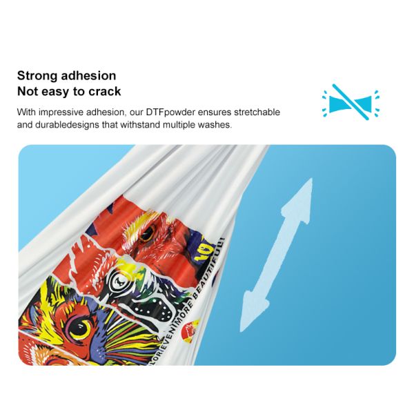 FCOLOR White Transfer Dtf Powder 200M Hot Melt Adhesive Powder White Film Powder for Dtf Printer