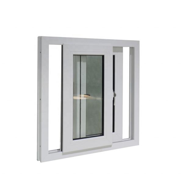High Security System Lock Sliding Window Pvc with FiberGlass Screen Netting Material