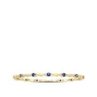 Clássico do bracelete de 925 Sterling Silver Diamond Pear Sapphire para mulheres da menina