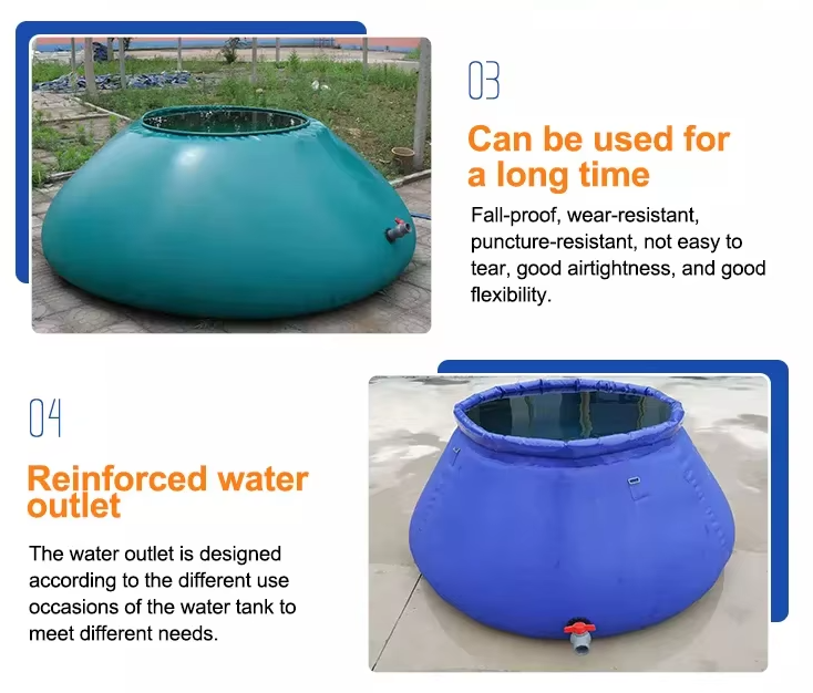 Customized Outdoor Portable Union Shape Water Tank Foldable PVC Flexible Water Storage Container Bladder