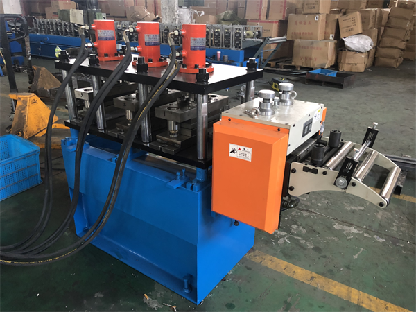VCD Fire Air Duct Damper Frame Roll Forming Machine With Punching