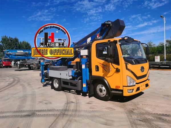 China Bucket Truck Aerial Working Platform JIUHE Better Aerial Platform Price 21m 23m 25m 29m 38m 45m Aerial Lift Bucket