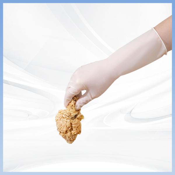 Recyclable White Disposable Garden Work Gloves Synthetic Nitrile Hand Protection Gloves