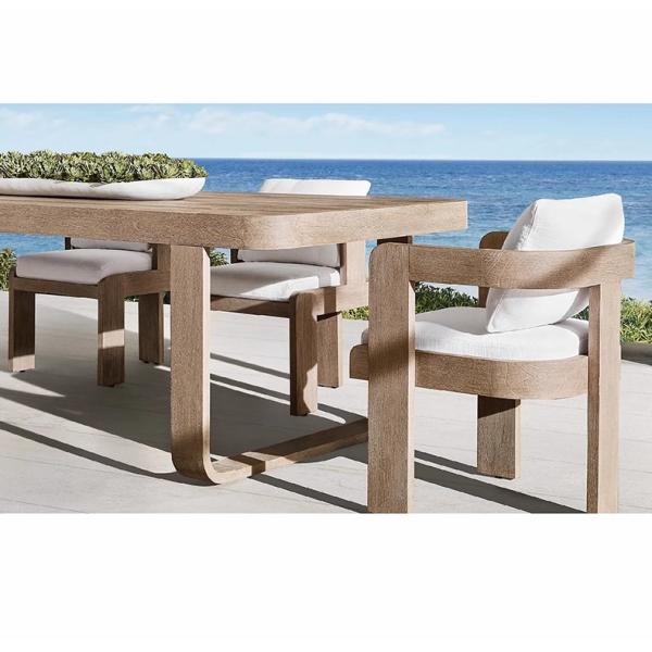 Waterproof Teak Outdoor Dining Table And Chairs Patio Garden Soild Wood Set