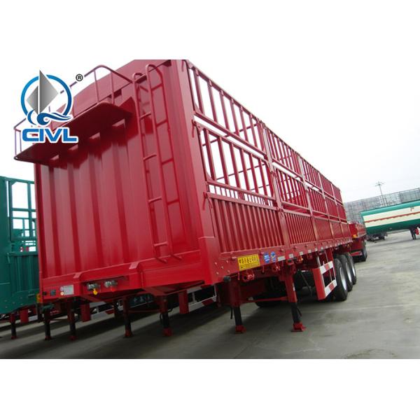 new Fence Cargo Semi Trailer 3 Axles Semi Trailer Trucks High Coloumn Cargo Trailer